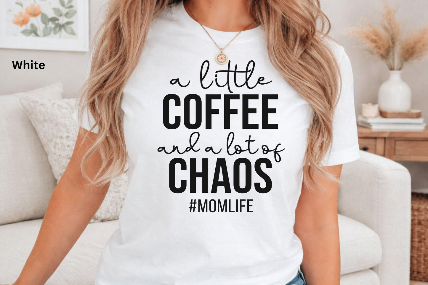 Coffee Chaos Mom Life Graphic Tee