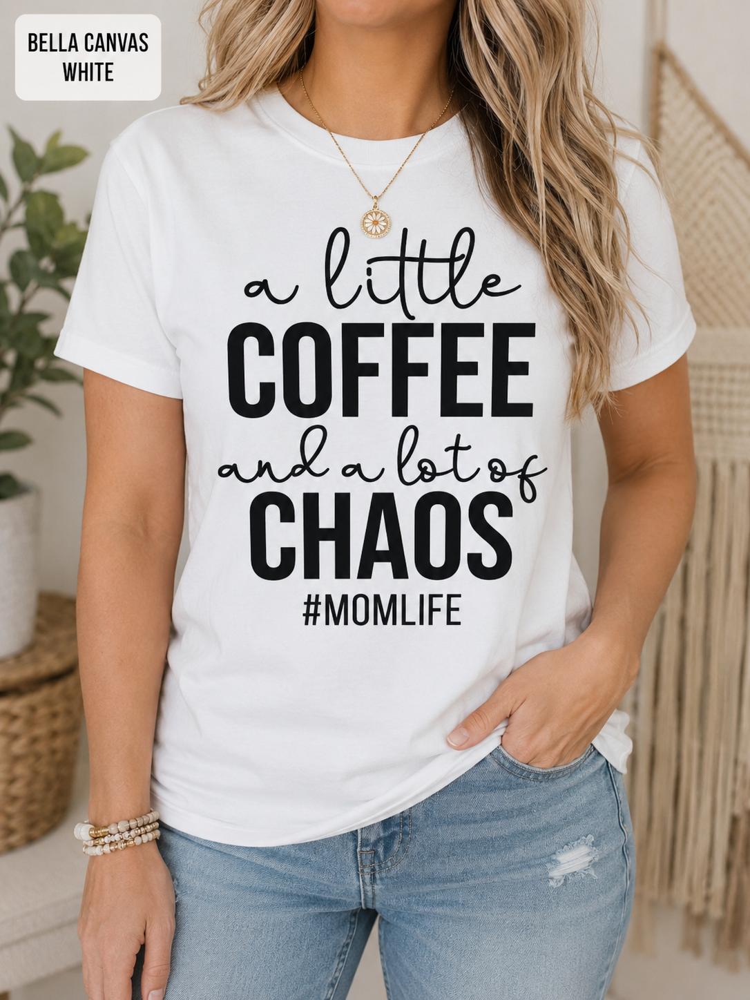 Coffee Chaos Mom Life Graphic Tee